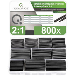 Quadrios - 1905CA055 Assortiment de gaines thermorétractables noir Taux de retreint:2:1 800 pc(s)