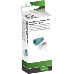 Quadrios - Jeu de connecteurs RJ-45-CAT 6 1906C167 RJ45 mâle, droit vert 25 pc(s)