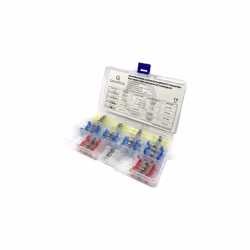 Quadrios 2011 C396 Lot de 120 connecteurs de 0,25 mm² 6 mm² entièrement isolés blanc, rouge, bleu, jaune. Contenu de l'emball ...