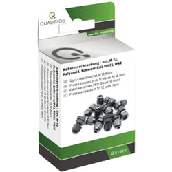 2102CA126 Assortiment de presse-étoupes M12 PA66 noir 1 set - Quadrios