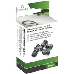 Quadrios - Assortiment de presse-étoupes 2102CA128 M20 PA66 noir 1 set