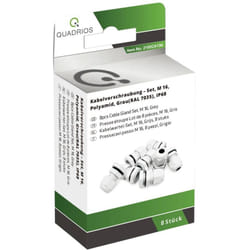 Quadrios - 2102CA130 Assortiment de presse-étoupes M16 PA66 gris clair 1 set