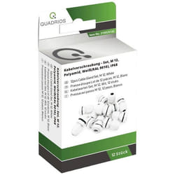 2102ca132 Assortiment De Presse-étoupes M12 Pa66 Blanc 1 Set - Quadrios