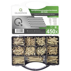 2109SA045 2109SA045 Assortiment de vis pour panneaux d'aggloméré 450 pc(s) - Quadrios