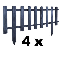 Clôture en bois - PEMICONT - 4 x 105 cm - Imprégnée - Résistante - Couleur Anthracite