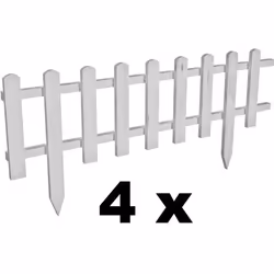 Clôture en bois - PEMICONT - Floranica® - Hauteur 40cm - Longueur 4x105cm - Blanc
