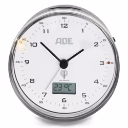 ADE CK2022, Réveil mécanique, Rond, Noir, Blanc, Acrylonitrile-Butadiène-Styrène (ABS), 12h, unisexe