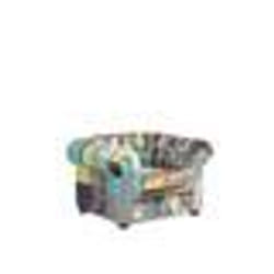 Fauteuil patchwork en tissu jaune CHESTERFIELD - BELIANI - Contemporain - 1 place - Avec accoudoirs