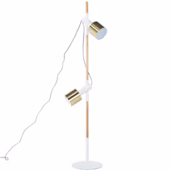 Lampe blanche et dorée design. Faites-vous remarquer avec ce lampadaire sur pied très tendance. Son design épuré et ses coule ...