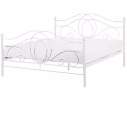 Lit deux places métallique. Ajoutez une touche de romantisme à votre chambre à coucher en optant pour ce lit avec sommier. Il ...