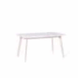 Beliani - Table de cuisine blanche 150 x 90 cm SANTOS
