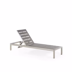 Beliani - Transat de jardin en aluminium et bois composite gris NARDO