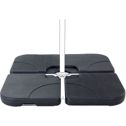Dalles de Contrepoids 9 Kg pour Parasol 4 Pièces en Plastique Noir Résistant Caria