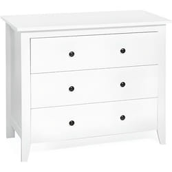 Beliani - Commode blanche avec trois tiroirs TORRANCE