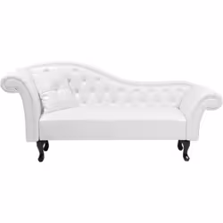 Chaise longue blanche. Élégant, original et extrêmement confortable ! La chaise longue en cuir PU blanc de haute qualité vous ...