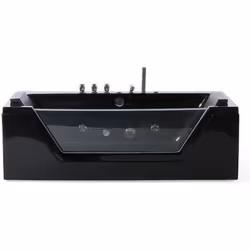Beliani - Baignoire balnéo 174 cm en acrylique noir avec LED SAMANA