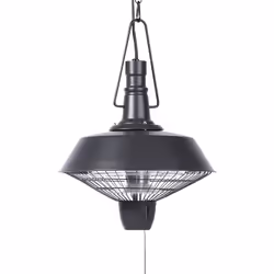 Chauffage de terrasse électrique en métal noir. Quand les soirées sont fraîches et que vous voulez toujours passer des heures ...