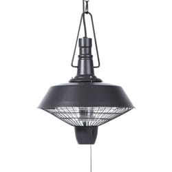 Beliani - Chauffage d'Extérieur Electrique Suspendu 36 x 48 cm en Forme de Lampe en Aluminium Gris Foncé, Infrarouge à 3 Niveaux 900 / 1200 / 2100 w