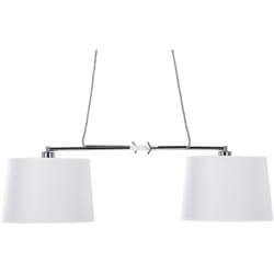 Beliani - Lampe Suspension Lumianaire 2 Abat-jours Blancs en Tissu et Métal E27 Max. 60W Éclairage Ambiant pour Salon ou Salle à Manger Scandinave
