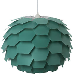 Beliani - Lampe de Suspension 60 cm E27 Max 60W en Synthétique Vert Cône de Pin Déco Segre