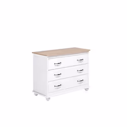 Beliani - Commode blanche 3 tiroirs EVERETT