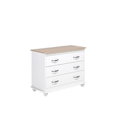 Beliani - Commode blanche 3 tiroirs EVERETT
