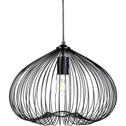Beliani - Lampe Suspension Filaire Design en Métal Noir E27 60W pour Ampoules Filament Éclairage Idéal pour Maison au Style Industriel et Moderne
