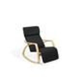 Fauteuil à bascule - BELIANI - WESTON - Style classique - Noir - Bois de bouleau