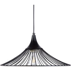 Lustre Lampe Suspension Filaire en Métal Noir E27 Max. 60W Éclairage Tendance pour Salle à Manger ou Salon Moderne et Industriel Beliani