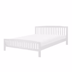 Lit en bois 180x200 cm blanc - Beliani CASTRES