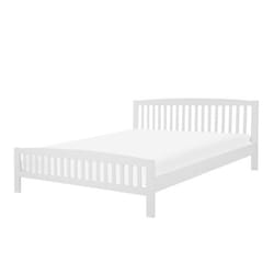 Lit en bois 180x200 cm blanc - Beliani CASTRES
