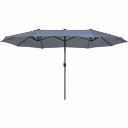 Parasol XL avec pied central et structure en aluminium. Ce large parasol de jardin double est un excellent accessoire pour vo ...