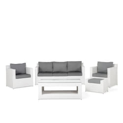 Beliani - Ensemble de jardin en polyrotin blanc ROMA
