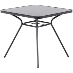 Table de Jardin 80 x 80 cm Légère et Pratique en Acier Noir Design Moderne et Fonctionnel pour Terrasse ou Balcon Beliani
