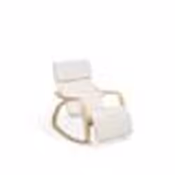 Fauteuil à bascule - BELIANI - WESTON - Blanc - Avec accoudoirs - Relaxation