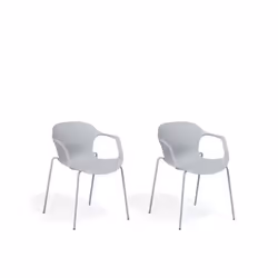 Beliani - Lot de 2 chaises grises ELBERT