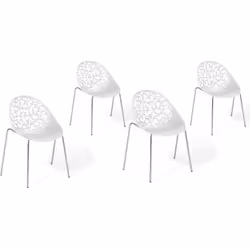 Beliani - Ensemble de 4 chaises blanches MUMFORD