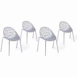 Beliani - Ensemble de 4 chaises grises MUMFORD