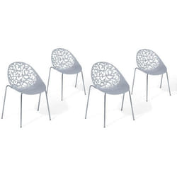 Beliani - Ensemble de 4 chaises grises MUMFORD
