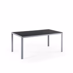 Beliani - Table de jardin 160 x 90 cm en aluminium et verre noire CATANIA