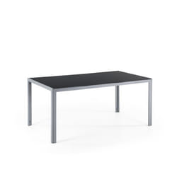 Beliani - Table de jardin 160 x 90 cm en aluminium et verre noire CATANIA