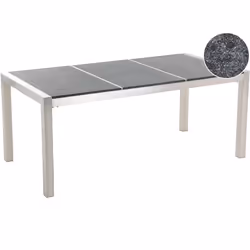 Table d'extérieur. Cette table robuste avec un plateau en pierre est le choix idéal pour le jardin ou la terrasse. Grâce à la ...