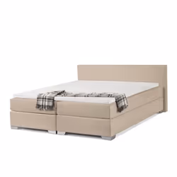 Beliani - Lit boxspring en tissu à ressorts beige 180x200 cm PRESIDENT