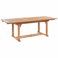 Table de jardin extensible en bois acacia massif - BELIANI - JAVA - Rectangulaire - Marron