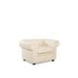 Fauteuil en cuir beige crème - BELIANI - CHESTERFIELD - Style classique - Confortable
