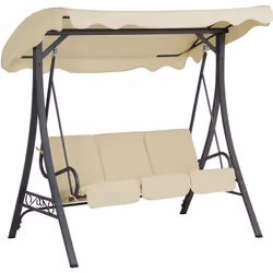 Canapé balançoire. Profitez de délicieux après-midi ensoleillés avec cette balançoire de jardin pratique et confortable. Le c ...