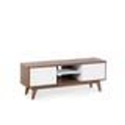 Meuble TV blanc laqué ROCHESTER - BELIANI - Contemporain - Design - 142 x 40 x 53 cm