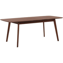Beliani - Table à Manger Extensible 120/150 x 75 cm en mdf et Bois d'Hévéa Foncé pour 4 Madox