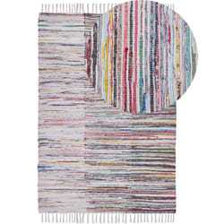 Beliani - Tapis 160 x 230 cm en Coton Multicolore Fait à la Main en Matériaux Recyclés Mersin