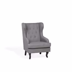 Fauteuil - BELIANI - ALTA - Tissu - Gris - Vintage - Relaxation